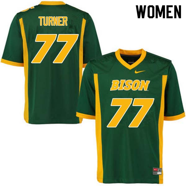 Women #77 Billy Turner North Dakota State Bison College Football Jerseys Sale-Green - Click Image to Close
